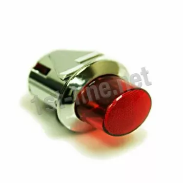Isomac 000380 Oval Red Light Cover & Chrome Switch Support (2 parts, light not included)