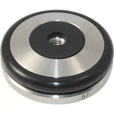 Concept Art 57mm Tamper Base w/ knock ring - stainless steel
