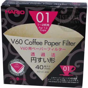 Hario V60 01 Misarashi Box Paper Filters - 40 count