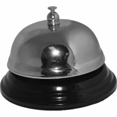 Table/Desk Bell, 3.5" Base - chrome plated