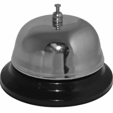 TableDesk Bell, 4" Base - chrome plated