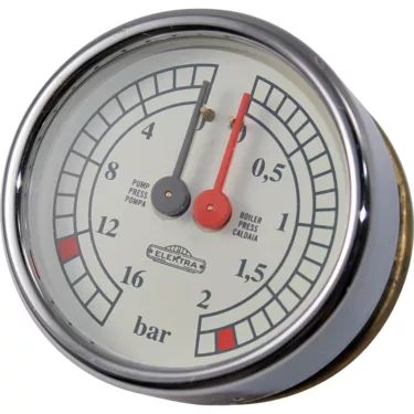 Elektra Dual Pressure Gauge - yellow/chrome