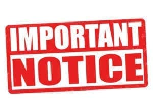 Important Notice