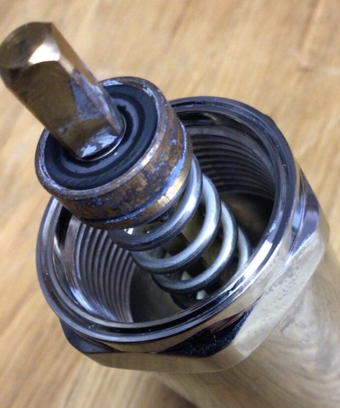 Picture of Lelit Bianca Lower Manual Grouphead Valve off of Grouphead